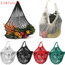 LIMITOOLS Brand NEW 1PC Reusable String Shopping Grocery Bag Shopper Tote Mesh Net Woven Cotton Bag Hand Totes 2024 - buy cheap