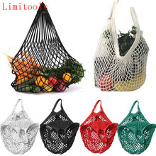 LIMITOOLS-bolsa de compras para productos alimenticios, bolso de mano de malla, bolsa de algodón tejido, reutilizable, 1 unidad 2024 - compra barato