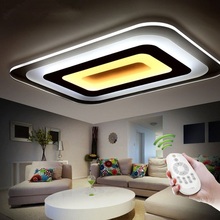 Lámpara de techo de acrílico delgada rectangular y lámpara cuadrada LED para techo para sala de estar, dormitorio, estudio, comedor, Patio, 110-240V 2024 - compra barato