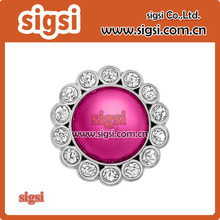 round pink crystal acrylic rhinestone button for shoes decoration 2024 - buy cheap