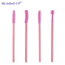 200pcs/lot Disposable Eyelash Extension Silicone Full Pink Mascara Wands Applicator One-off Makeup Brushes 2024 - buy cheap