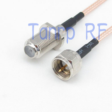 15CM Pigtail coaxial jumper cable RG316 extension cord 6inch F male plug to F female jack RF adapter connector 2024 - buy cheap