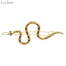 Lychee Trendy Alloy Snake Hairpins Hair Clips Animals Shape Gold Silver Color Women Hairpins Hair Jewelry 2024 - buy cheap