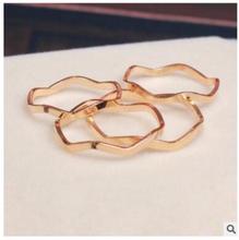 ra253  Europe Elegant personality Wavy round ring simple generous couple joint ring jewelry accessories 1pcs 2024 - buy cheap