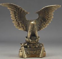 Estatua de águila de la riqueza, estatua de latón Vintage chino antiguo, martillado hecho a mano, venta al por mayor de fábrica, artes de bronce 2024 - compra barato