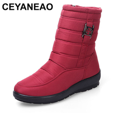 CEYANEAOSnow Boots 2019  Women Winter Boots Mother Shoes Antiskid Waterproof Flexible Women Fashion Casual Boots Plus SizeE1402 2024 - buy cheap