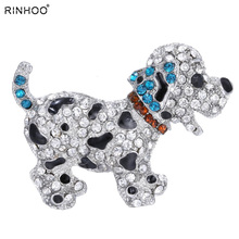 Rhinestone Dog Brooch For Women pins Cute Funny gift crystal brooches jewelry Animal brooch cute black dog silver plated large 2024 - buy cheap