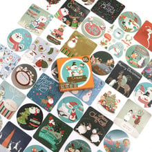 Christmas Greeting Stickers Travel Decorative Stationery Stickers Ocean whale sticker Scrapbooking DIY Diary Album 46pcs/box 2024 - buy cheap