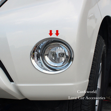 Cubierta embellecedora de luz antiniebla delantera para coche, Protector de marco de luz antiniebla cromado para Toyota Land Cruiser Prado 2014, 2015, 2016, 150 2024 - compra barato