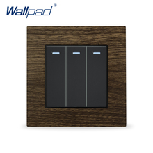 3-позиционный 1 позиционный переключатель, деревянная металлическая панель, кнопочные выключатели, Wallpad, роскошный настенный выключатель света, прерыватель 2024 - купить недорого
