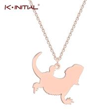 Kinitial nova chegada gecko lagarto colar corrente pingente gargantilha moda animal jóias para feminino acessórios colar de instrução 2024 - compre barato