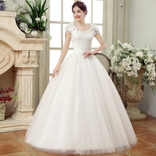 Popodion-vestido de novia de talla grande, de encaje, con flores, para novia 2024 - compra barato
