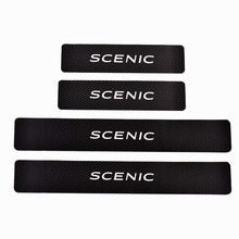 Car Accessories Car Door Sills For Renault Scenic Door Threshold Plate Door Sill Scuff Plate Carbon Fiber Pu leather 4Pcs 2024 - buy cheap