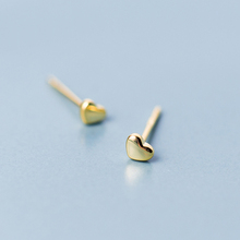 Женские серьги-гвоздики в форме сердца MloveAcc, из 100% серебра 925 пробы, золотого цвета, оригинальные ювелирные украшения 2024 - купить недорого