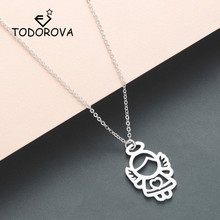 Todorova Stainless Steel Guardian Angel Wing Heart Pendant Necklace Women Men Jewelry Chic Gifts for Girls 2024 - buy cheap