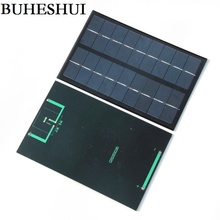 Buheshui painel solar policristalino de 3w 9v, célula solar diy sistema de carregamento de bateria educacional ktis 125*195mm frete grátis 2024 - compre barato