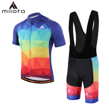 MILOTO комплекты Джерси для велоспорта 2019 MTB велосипедные дышащие шорты Одежда для велоспорта ropa ciclismo hombre Bicicleta Maillot костюм 2024 - купить недорого