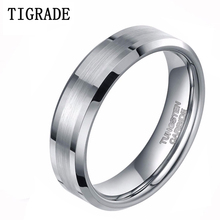 TIGRADE Fashion 6/8 мм высокополированные мужские кольца, вольфрамовое кольцо с начесом, простое классическое обручальное кольцо 2024 - купить недорого