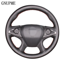 GNUPME Black Artificial Leather Car Steering Wheel Cover for Buick Regal Opel Insignia 2014 2015 Braided on the steering wheel 2024 - buy cheap