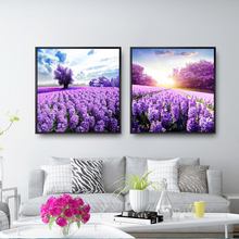 Home Decoration Paintings Print Canvas Wall Art Pictures Square Poster Oil Unframed Drawings Lavender Purple For Living-room 2024 - buy cheap