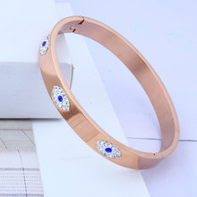 OUFEI Stainless Steel Cuff Bracelet For Women Fashion Evil Eye Bangle Luxury Crystal Bracelet Indian Bangles Women Accessories 2024 - buy cheap