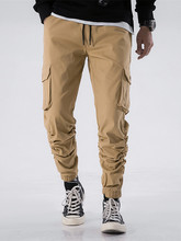 Мужские брюки-карго с эластичной резинкой на талии, весна-лето 2020 2024 - купить недорого