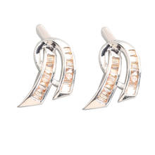 Elegant  Brown Morganite 2*2mm Semi-precious Silver Cool For Womens Stud Earrings ED0418 2024 - buy cheap