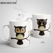 1Pcs Color Changing Mugs Owl Creative Personalized Durable Ceramic Color Changing Mugs Coffee Cup for Milk Office Home Coffee 2024 - buy cheap