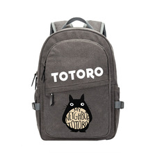 My Neighbor Totoro Japan Anime Canvas Backpack Bakugou Katsuki Gray Rucksack School Book Laptop Bag Mochila 2024 - buy cheap