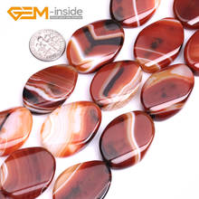 20x30mm Oval Banded Agates Beads Natural Stone Beads DIY Beads For Jewelry Making Strand 15 Inches DIY For Gift ! Wholesale! 2024 - buy cheap