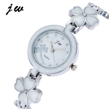 2018 Jw Fashion Brand Full Stainless Steel Small Leaf Wristwatches Casual Women Dress Bangel Watches Hot Bracelet Watch 2024 - buy cheap