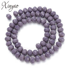 XINYAO-Cuentas de porcelana de Color púrpura, abalorios redondos de cristal facetado, joyería de cuentas redondas de 4, 6 y 8mm de diámetro, 2 unids/lote 2024 - compra barato