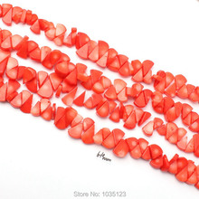 Gemas de Color rosa de alta calidad, gemas de forma triangular de Coral Natural, hilo de cuentas sueltas de 15 ", fabricación de joyas creativas DIY, 6-10mm, w2946 2024 - compra barato