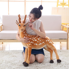 BABIQU 1pc 50cm Cute Simulation Sika Deer Plush Toy Stuffed soft Animal Doll animal for Kids Baby Kawaii Birthday Christmas Gift 2024 - buy cheap