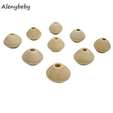 Wooden Flying Saucer Beads Baby Teether 18*15mm Wood Abacus Beads Wooden Lentil Beads Natural Colour 2024 - buy cheap