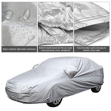 Car Cover Silver Cloth Sunscreen Sun Shade Dust-proof Rainproof Snow Protection With Rear View Mirror Ear Cover S M L XL Size 2024 - buy cheap