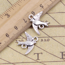 25pcs Charms Swallow Connector Bird Link 21x17mm Tibetan Bronze Silver Color Pendants Crafts Making Findings Antique DIY Jewelry 2024 - buy cheap