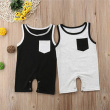 Emmababy Newborn Baby Girl Boy Pocket Sleeveless Romper Jumpsuit Outfits Clothes Spring Summer Clothing Gifts 2024 - buy cheap