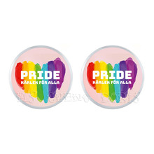 Novo arco-íris brincos para mulheres 12mm cúpula de vidro gay e lésbica lgbt orgulho jóias desfile demonstração do parafuso prisioneiro brincos presente 2024 - compre barato