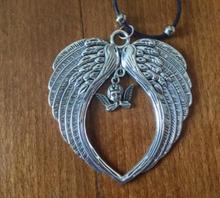Vintage Steampunk Large Guardian Angel Wing Necklaces Pendant Cherub Charms Hip Hop Statement Choker Women Jewelr  Bijoux Gift 2024 - buy cheap