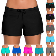 Vikionfly Plus Size Women's Swimming Trunks Shorts Swimsuit Bikini Bottoms With Belt For Ladies Swimwear Pants Beachwear Large 2024 - buy cheap