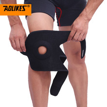1PCS Adjustable Sports Training Elastic Knee Support Brace Kneepad Adjustable Patella Knee Pads Hole Kneepad Safety Guard Strap 2024 - compre barato