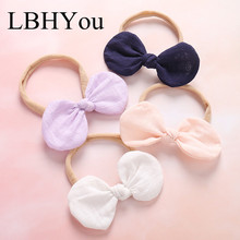 8pcs/lot Soild Bows Nylon Hairbands ,One Size Fit Most Baby Girls Stretchy Round Knot Nylon Headbands Soft Bow Hair Accessories 2024 - buy cheap