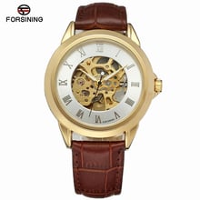 Mens Watches FORSINING Brand Luxury Automatic Clock Skeleton Male Self-wind Genuine Leather Mechanical Watch Relogio Masculino 2024 - buy cheap