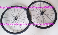 3K Clincher Wheelset   - Full Carbon Road Bike Bicycle 700C Clincher Wheelset   - RIM 38MM , SPOKES , HUB, BRAKE PAD 2024 - buy cheap