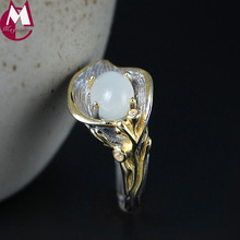 Moonstone Ring 925 Sterling Silver Jewelry For Women Mom Mother's Gift Luxury Big Large Size 7-12 Natural Flowers YR69 2024 - buy cheap