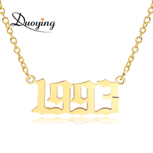 DUOYING Necklace Pendant for Women Necklace Custom Number Anniversary Gift Gold Necklaces for Women Personalized Necklace 1993 2024 - buy cheap