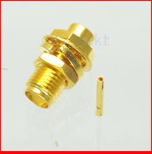 50pcs/lot  SMA female nut bulkhead semirigid RG402 0.141" RF connector 2024 - buy cheap