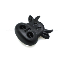 50pcs/pack Cord Lock Stopper Plastic Black Ox Cow Head Style Toggle Clip For Paracord/Necklace Hole Size 4.7mm #C0011-B1 2024 - buy cheap