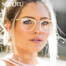 Оправа для очков SOZOTU, женские компьютерные оптические очки по рецепту для близорукости, Женская оправа для прозрачных линз, YQ540 2024 - купить недорого